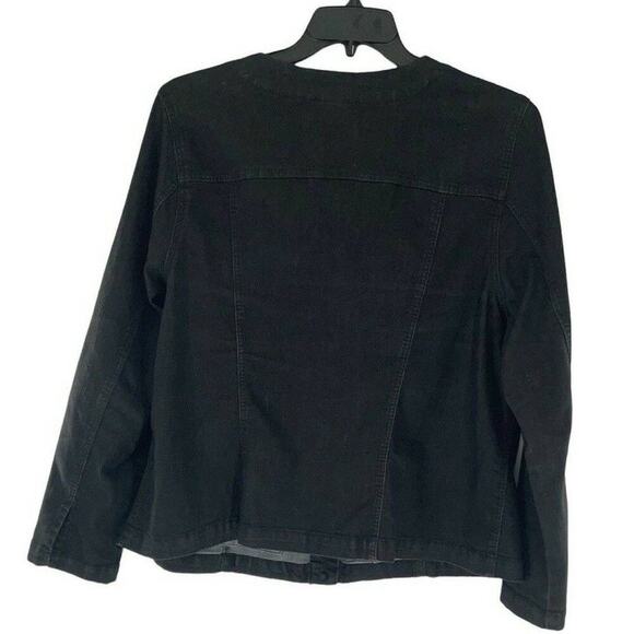 Lane Bryant Jacket Women's Size 22 Hidden Embellished Front Rhinestone Denim - Picture 5 of 8